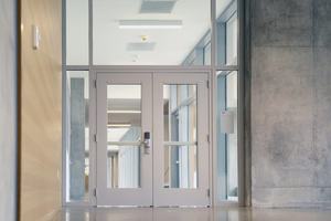 Certificate Hotel Fire Rated Escape Exit <strong>Door</strong> with Glass Canada Interior Swing Finished - Product Image 2