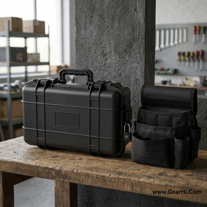Lockable <b>Security</b> <b>Equipment</b> Case Padded Multi Pocket Storage Pouch Compact Utility Hardware Organizer Bag Pistol Ammunition - Product Image 2