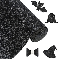 Cuir artificiel PU épais résistant à l'abrasion avec paillettes pour coque de téléphone DIY et accessoires pour cheveux 16013