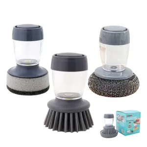 Automatic Liquid Filling Good Grips Soap Dispensing Palm Brush Kitchen Cleaning Brushes