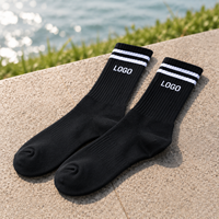 Fabricant OEM ODM de chaussettes de sport en coton jacquard à logo personnalisé, faible MOQ, vente en gros, pour la course, la gym et les enfants