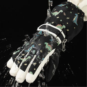 Gants de ski et de <span class=keywords><strong>snowboard</strong></span> imperméables et isolés pour enfants de 7 à 12 ans, garçons et filles, avec motif de dinosaure - Product Image 6