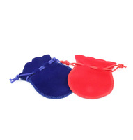 Petit sac à bijoux en velours mignon, pochette à cordon pour collier, bagues, boucles d'oreilles et autres petits accessoires