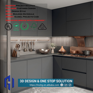 Set di Mobili da <span class=keywords><strong>Cucina</strong></span> di Alta Gamma Personalizzati, Isola <span class=keywords><strong>Cucina</strong></span> Moderna di Lusso con Soluzioni di Illuminazione, Design Modulare Professionale - Product Image 1