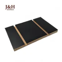 Terbaru Populer Hitam Glossy Mudah Dibersihkan Dekorasi Papan Slotted Alur Slat Panel Dinding UV MDF Slotboard dengan Sisipan Aluminium