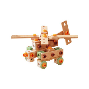 Kit de réparation éducatif pour enfants, jouet d'assemblage, perceuse, tournevis, jeu de vis, blocs de construction en bois et plastique DIY - Product Image 1