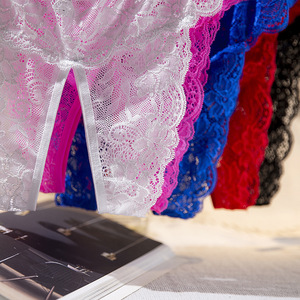 Vente directe d'usine de lingerie sexy, culottes en dentelle pour femmes, entrejambe ouvert, pas besoin de les enlever, string sexy. - Product Image 4