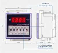 DH48S-S Relay Timer Siklus Pengulangan Digital 0.1S-99H Relay Waktu Ganda 5A AC 8-Pin Sakelar Tunda Timer Sirkular yang Dapat Diprogram