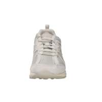 Chaussures de marche pour hommes 878, tige en maille beige, semelle intermédiaire en EVA, semelle extérieure en caoutchouc, respirantes, à lacets, talon de 4 cm, embout renforcé, motif gaufré.