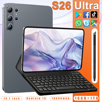 Tablet de Alto Rendimiento S26 Ultra para Negocios y Oficina con Lápiz Óptico, 10.1 Pulgadas, 10000mAh, 16GB+1TB, Android 15