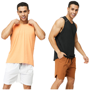 Vêtements de sport personnalisés pour hommes, <span class=keywords><strong>débardeur</strong></span> de fitness à séchage rapide, vêtements de sport d'entraînement, hauts, <span class=keywords><strong>débardeur</strong></span> de course à col rond, G27 - Product Image 2