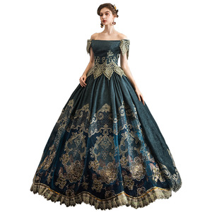 Verified Supplier Medieval Dress Blue Lace-Up Medieval Princess Style |  Alibaba.com