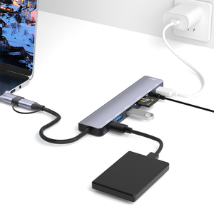 Dual Model 8 In 2 Multiport Dock Met Tf/Pd Lezen 3.5Mm Audio Type C Ondersteuning Voor Alle TYPE-C Kanaalcomputers In Voorraad - Product Image 2