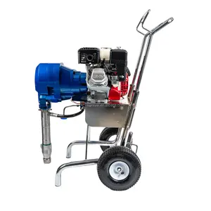 6.5HP Engineering Gas Powered Gasoline Heavy Duty Long Piston Pump Putty Wall Airless Sprayer