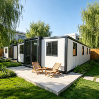 Villa Modulaire Préfabriquée de Luxe 20ft 40ft, Maison Conteneur Pliante Extensible Moderne 2-3 Chambres