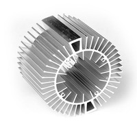 Dissipateur thermique rond en alliage d'aluminium série 6000 personnalisé, 180 mm, extrudé, avec finition anodisée et usinage CNC