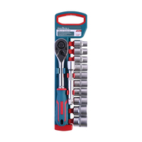 Ensemble complet de 12 douilles en plastique de 3/8 pouces, SAE et métriques, CRV, pour réparation automobile, outils à main PHIXWELL, garantie 1 an, usage domestique