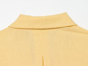 <span class=keywords><strong>Blusa</strong></span> de Algodón Básica para Mujer, Corte Holgado, Color Sólido, Cierre de Botones, <span class=keywords><strong>Manga</strong></span> Ancha, Cuello Camisero - Product Image 4