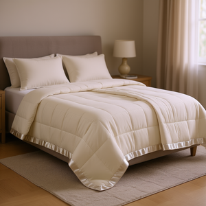 Couverture de lit matelassée Db surdimensionnée en alternative au duvet, couleur unie, toutes saisons, polyester, lavable en machine, style minimaliste - Product Image 2