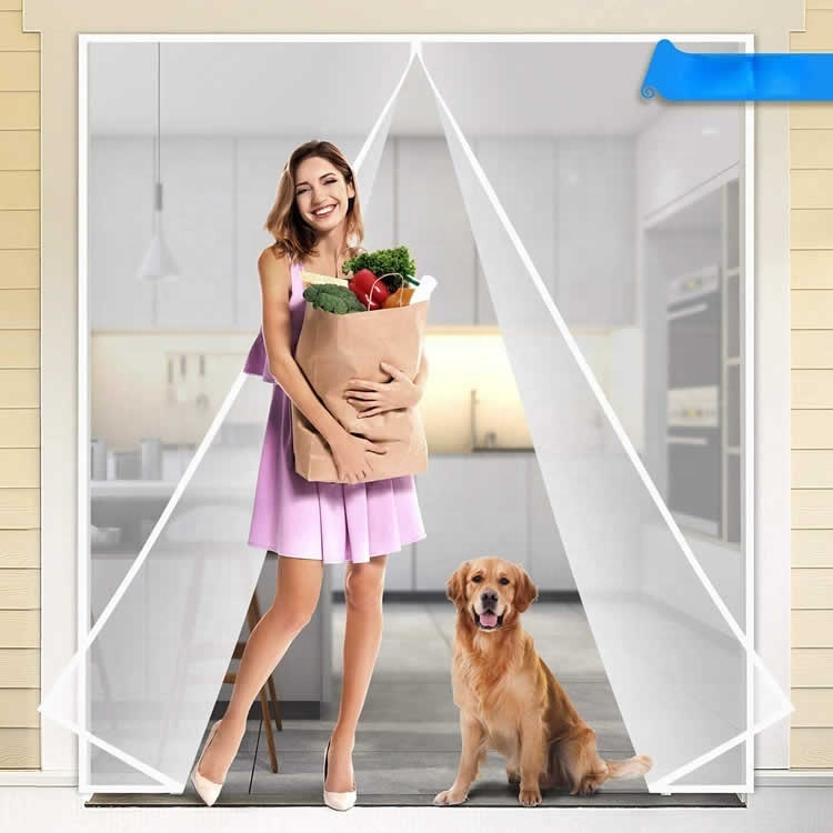Risareyi Magnetic Window Screen - Self-Closing Mosquito Net, 54"x56" Actual Size, Fits Openings Up To 52"x54"