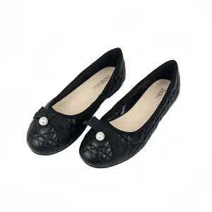 Wholesale Custom Women's Summer Ballet Flats Asahi & round Head Pearl Lightweight and Hard-Wearing flat shoes for women