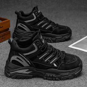 Zapatillas deportivas de diseño para hombre, transpirables, duraderas, a la moda, de alta calidad, informales, con correas para aumentar la altura, estilo para caminar. - Product Image 4