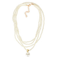 LUOXIN Fashion Retro Sweater Accessories Collier de perles d'imitation multicouches élégant