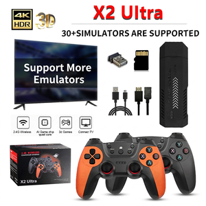 ปลั๊กแอนด์เพลย์ X2 Ultra Game Stick 4K 60000 เกมคลาสสิก 40 อีมูเลเตอร์ คอนโทรลเลอร์ไร้สายคู่ 2.4G สำหรับทีวี - Product Image 1