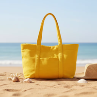 Sac fourre-tout de plage et de voyage en tissu éponge personnalisé, grande capacité, écologique, vente chaude, pour filles