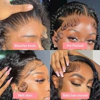 Perruques en Gros Cheveux Humains Brésiliens Bruts Crépus Bouclés Carré Court avec Dentelle Frontale HD, Perruques Coupe Pixie pour Femmes