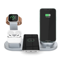Produits les plus vendus Station de charge rapide 3 en 1 Support de chargeur sans fil 6 en 1 pour iPhone AirPods pour Apple iWatch