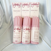 Livraison gratuite depuis l'entrepôt américain : Nettoyant crème fouettée 100 ml pour extensions de cils, parfum rose et fraise, shampoing pour cils en marque privée