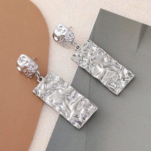 Custom Waterproof Elegant 316L Stainless Steel 14k 18k <b>Gold</b> Plated <b>Dangle</b> <b>Earrings</b> Fashion <b>Earring</b> Nuggets <b>Earrings</b> for Women - Product Image 4