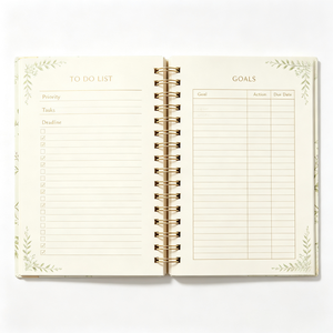 <span class=keywords><strong>Agenda</strong></span> spirale 2028 avec couverture florale et protège-coins dorés, format A5, organiseur annuel, carnet - Product Image 6