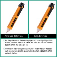 Detector Digital de voltaje CA/CC, probador inteligente sin contacto, lápiz de prueba con Sensor eléctrico de corriente de 12-1000V