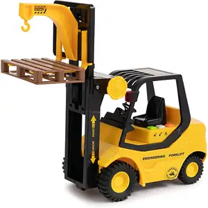 フォークリフトTruckとPallet & Cargo Friction Powered Wheels & Manual Lifting Control - Heavy Duty Plastic Lifting Vehicle Toy