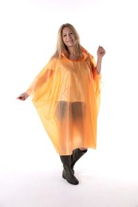 Poncho de pluie léger en PEVA promotionnel avec cordon de serrage sur le capuche pour festival - Product Image 5