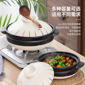 Hand Painted Clay Casserole Pot For Stewing Soup And Braising On Gas Stove Heat Resistant Ceramic Cookware - Product Image 2