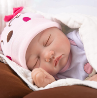 Muñeca Bebé Reborn de 22 Pulgadas con Ojos Cerrados Durmiendo, una Muñeca para la Compañía y el Juego de los Niños