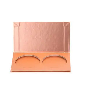 Caixas de papel personalizadas da maquiagem, 2 caixas de papel da sombra dos olhos, paleta única vazia impressão de cartão smd