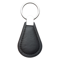 Porte-clés en cuir 13,56 MHz avec puce RFID, personnalisable, pour contrôle d'accès