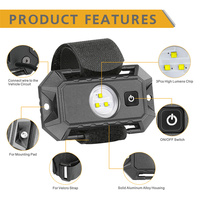 Blanc Universel SUV Intérieur Toit Monté Lumière 12V UTV Dôme Lecture Carte Lumière pour SXS Can-Am RZR Camion SUV Bateau