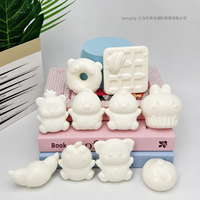 Squishies DIY transfrontaliers en forme de petits pains vapeur et petits ours, jouets anti-stress à rebond lent et doux, vente en gros