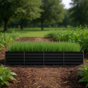 Jardinera Elevada de Acero Galvanizado Antracita de 4x8 Pies, Diseño Moderno, Resistente y Preparada para Agricultura - Product Image 2