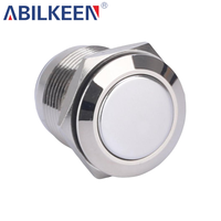 Offre Spéciale – Interrupteur à Bouton Poussoir Métallique Étanche IP65 19MM 1NO 5A 250V pour Distributeur Automatique, Dispositif Électrique à Fixation sur Panneau avec Verrouillage