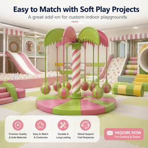 Juego de columpio suave de entretenimiento comercial para bebés con carrusel de árbol redondo Merry Go para niños, al aire libre columpio, área de juegos para <span class=keywords><strong>fiestas</strong></span> - Product Image 4