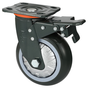 Ruote Industriali di Media-Pesante Capacità da 4/5/<span class=keywords><strong>6</strong></span> Pollici con Cuscinetti Verdi Tipo Piastra Superiore Alta Capacità Girevoli con Vite - Product Image 1