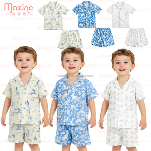 Ensemble de <span class=keywords><strong>pyjama</strong></span> pour bébé décontracté d'été avec haut à boutons et short imprimé <span class=keywords><strong>lapin</strong></span> Vêtements de nuit à domicile pour garçons Tenues 2 pièces - Product Image 2
