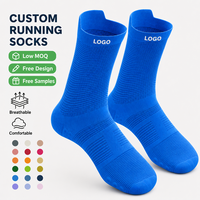Chaussettes de course anti-odeur, chaussettes de sport respirantes antimicrobiennes, chaussettes de sport à maille, chaussettes de sport rembourrées, chaussettes d'entraînement