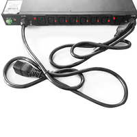 Unité de distribution d'alimentation (PDU) 19 pouces à montage en rack, ATS STS, communication SNMP/RS485, transfert de puissance double 16A à milliseconde